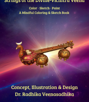 Strings of the Divine – Vichitra Veena-Color · Sketch · Paint: A Mindful Coloring & Sketch Book